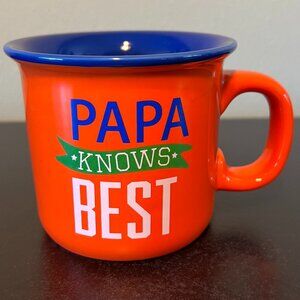 PAPA KNOWS BEST Camping Style Ceramic Mug ~ Father’s Day ~ Dad